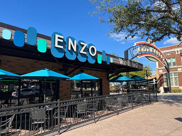 View of the exterior of Ragazza's sister restaurant, Enzo, located in Kansas City's City Market